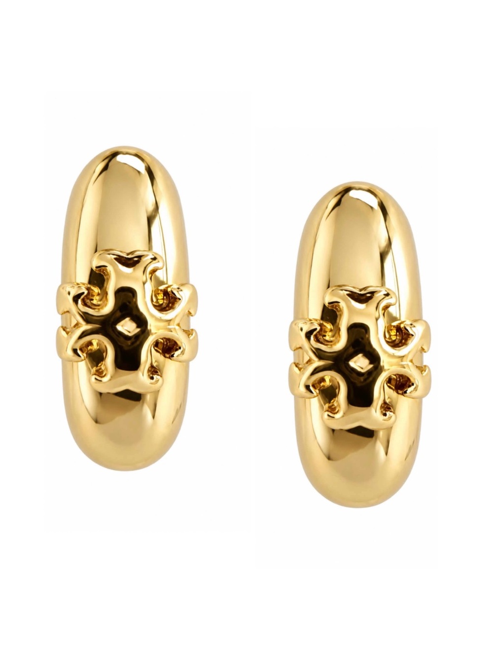TORY BURCH • Liquid Gold Kira Huggies Hoop Earrings